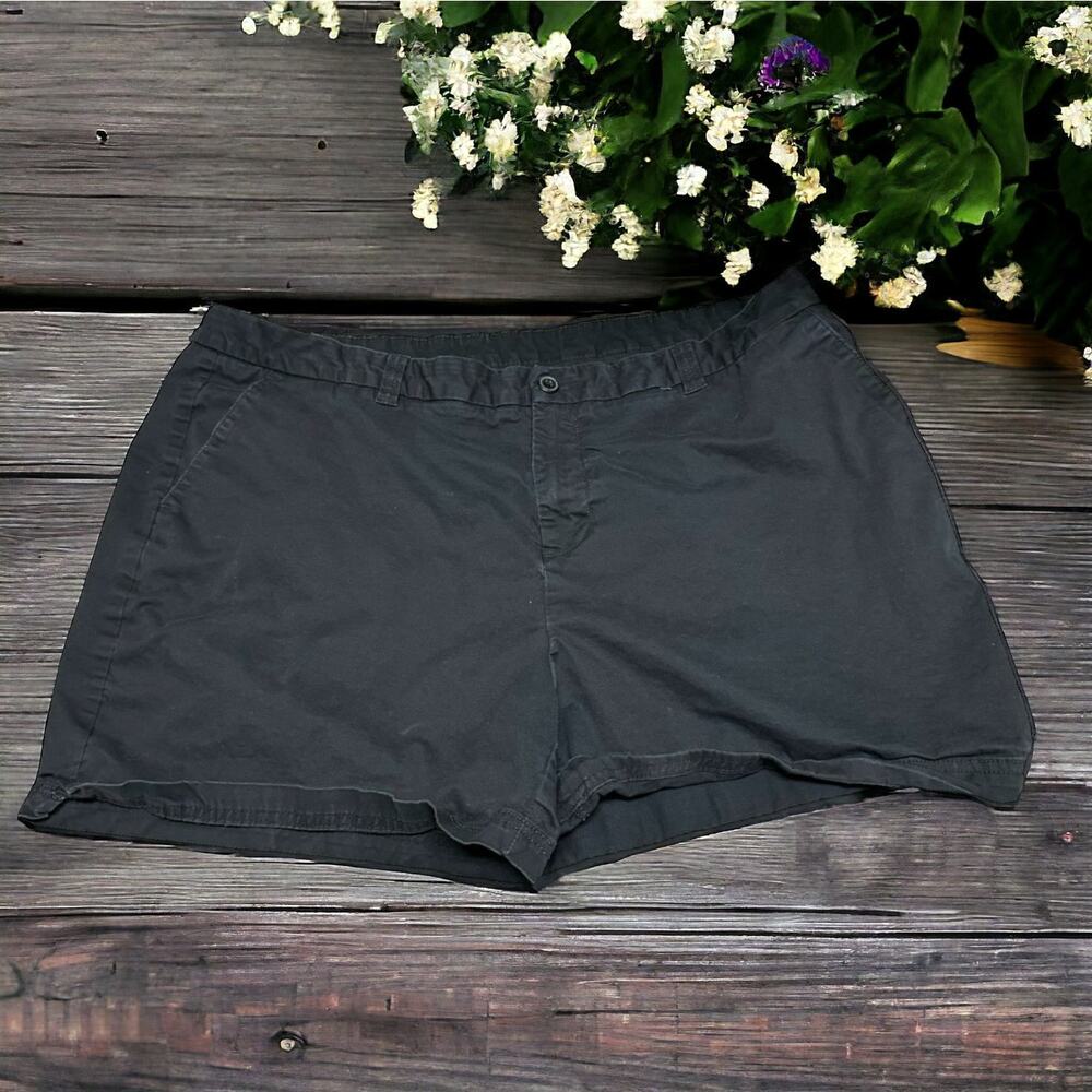 5/$65   Magellan Outdoors Womens Shorts 20 Navy‎ Blue Happy Camper Plus Size